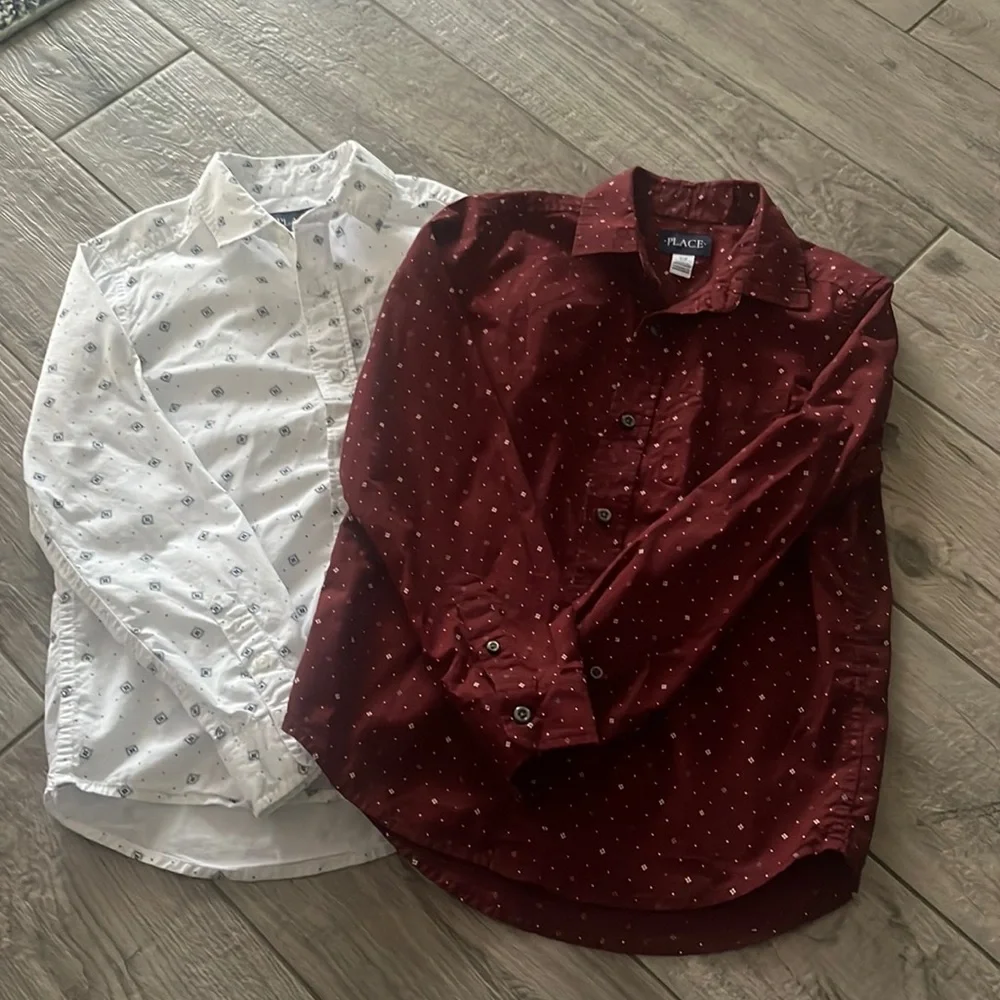 EUC bundle of 2 The Children’s Place button downs, sz 7/8